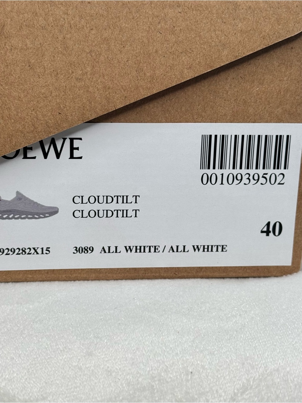 On x Loewe White Knit Runner Sneakers with Subtle Silver Anagram - Picture 8 of 10
